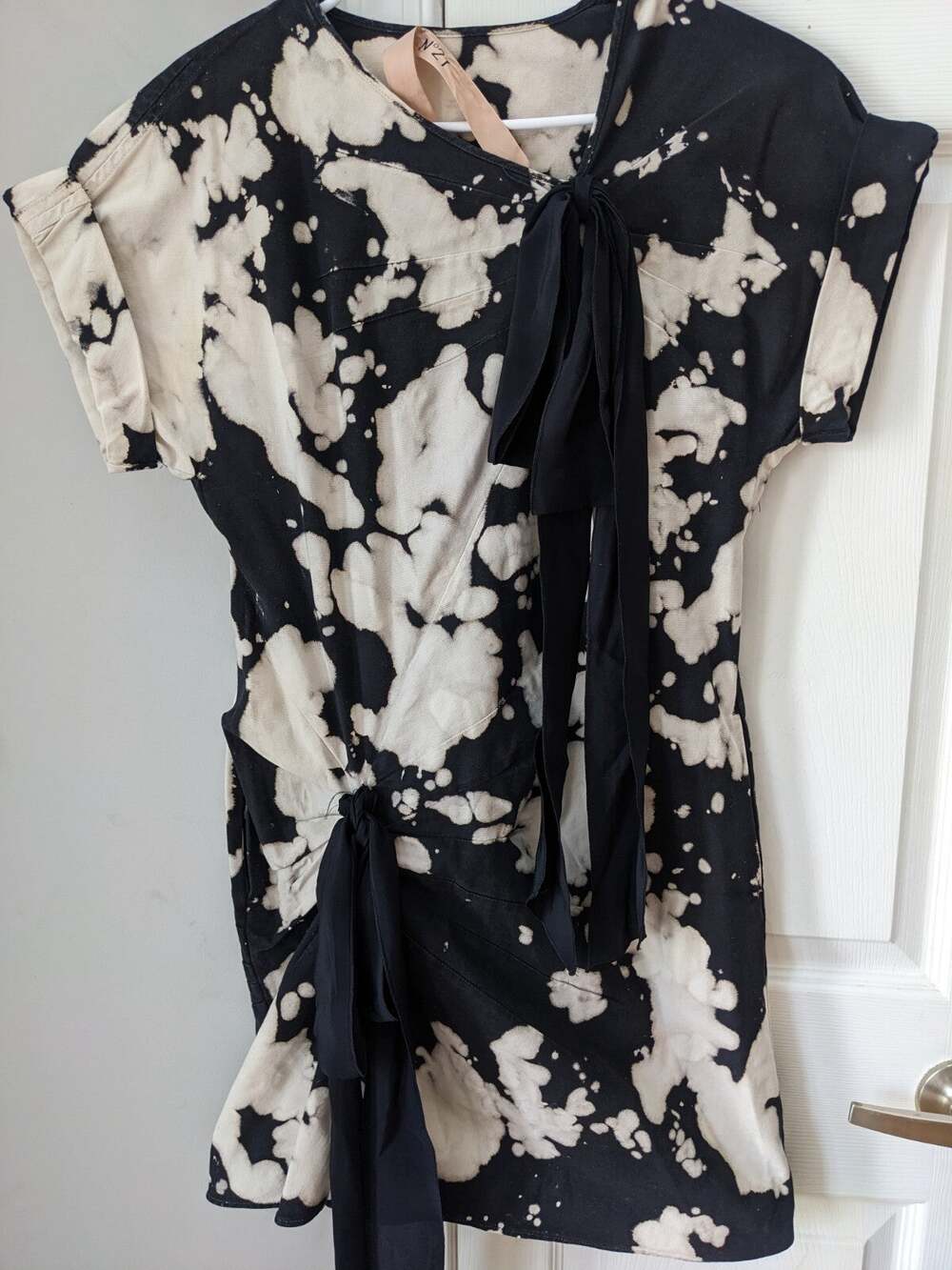 numero ventuno N°21 Designer Denim Dress Bows Black White Size 40 EU Small